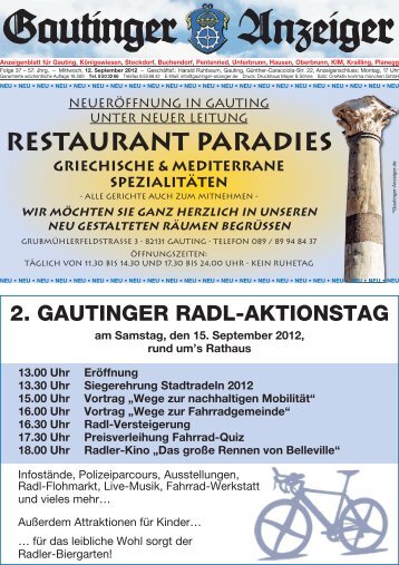 Restaurant Paradies - Herzlich willkommen