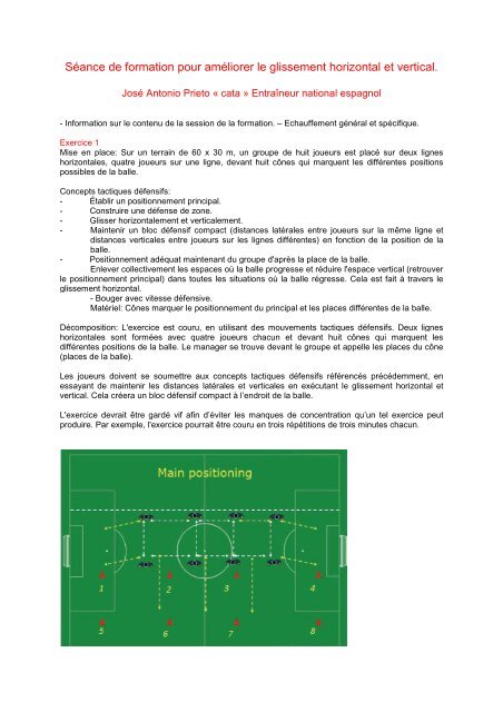 EXERCICES DE PASSE (ESPACE RÉDUIT) FOOTBALL 