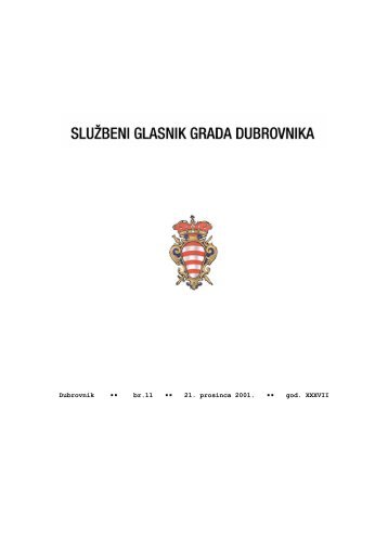 SLUÅ½BENI GLASNIK GRADA DUBROVNIKA - Grad Dubrovnik
