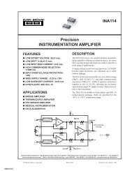 INA114 Precision INSTRUMENTATION AMPLIFIER