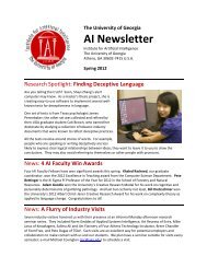 AI Newsletter - Artificial Intelligence Center - University of Georgia