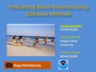 Forecasting Beach Closings and Conditions in the Great Lakes