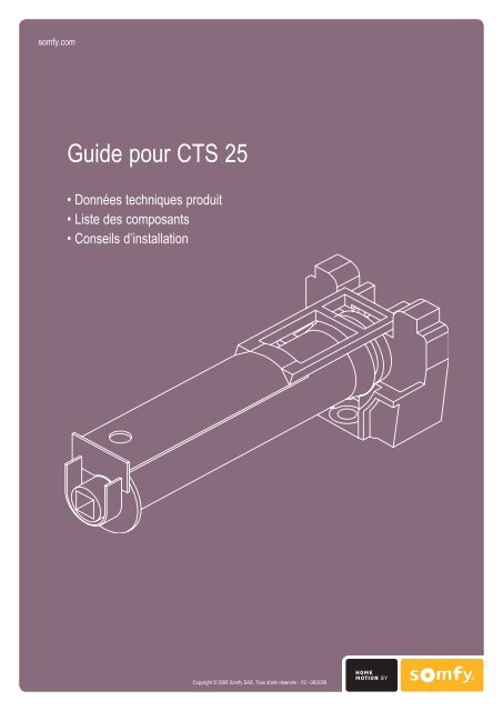 livretcts_FR V2.indd - Somfy Architecture