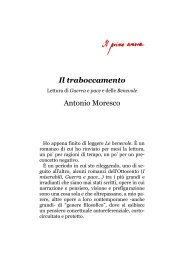 Il traboccamento Antonio Moresco - Il primo amore