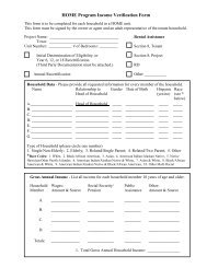 HOME Program Income Verification Form - Vermont Housing and ...