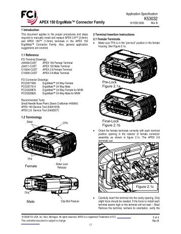 APEX Terminal Insertion & Replacement Instructions - TTI Inc.