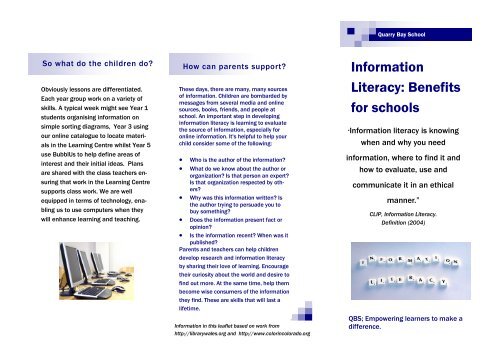 Parent Brochure [pdf] - Quarry Bay School