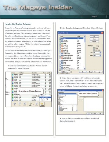 How to Add Related Columns - Magaya