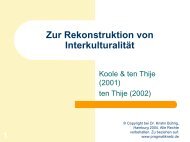 Zur Rekonstruktion von InterkulturalitÃ¤t - Pragmatiknetz