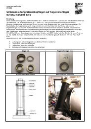 Umbauanleitung Steuerkopflager auf Kegelrollenlager fÃ¼r NSU 501 ...