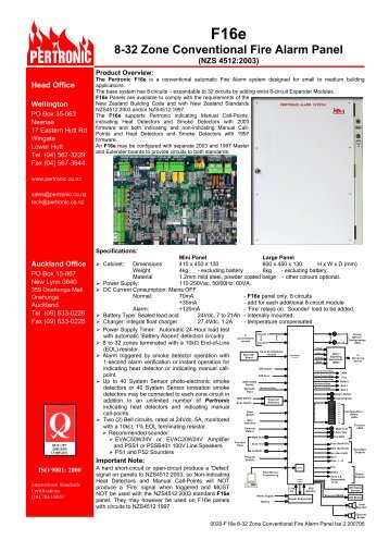 8-32 Zone Conventional Fire Alarm Panel - Pertronic Industries Ltd