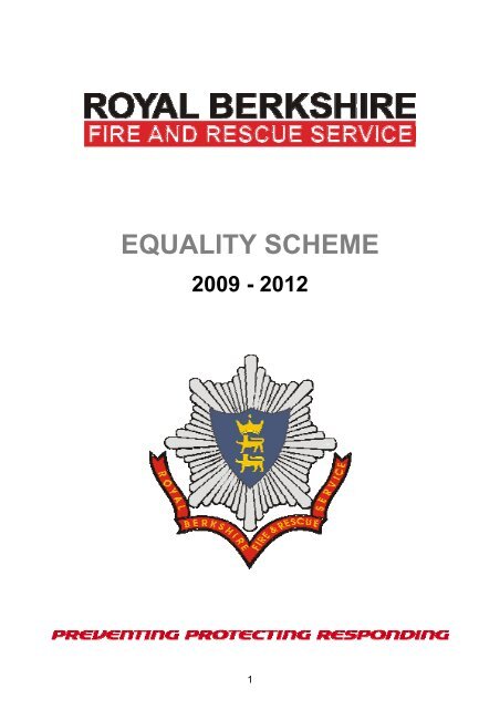EQUALITY SCHEME - Royal Berkshire Fire and Rescue Service