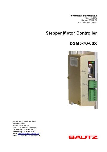 Stepper Motor Controller DSM5-70-00X - AHS Antriebstechnik GmbH