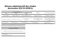 RÃ©seau des Etudes doctorales SI-MMEA - Ecole Doctorale Sciences ...