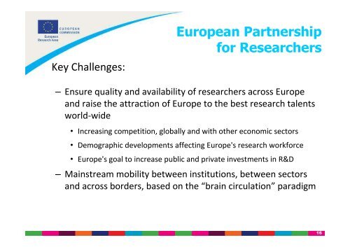 Realising the European Research Area (ERA) Key challenges