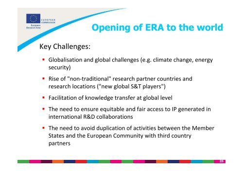 Realising the European Research Area (ERA) Key challenges