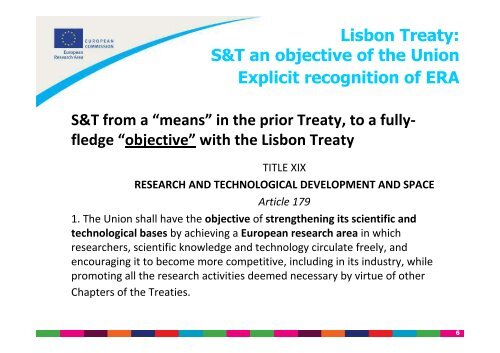 Realising the European Research Area (ERA) Key challenges