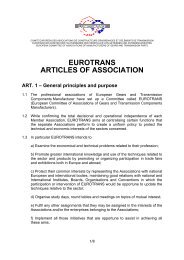EUROTRANS ARTICLES OF ASSOCIATION ART. 1
