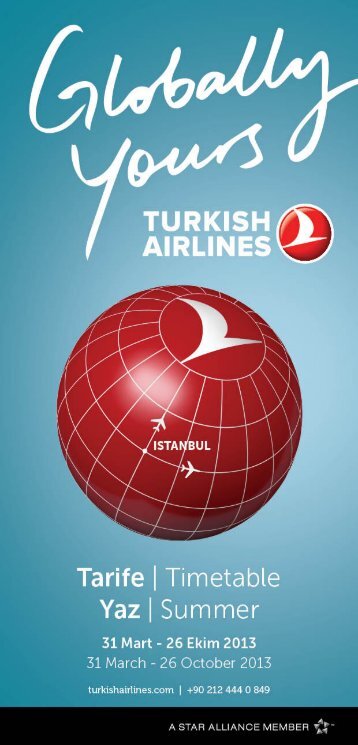 Yaz Genel Tarife Kitapçığı - Turkish Airlines