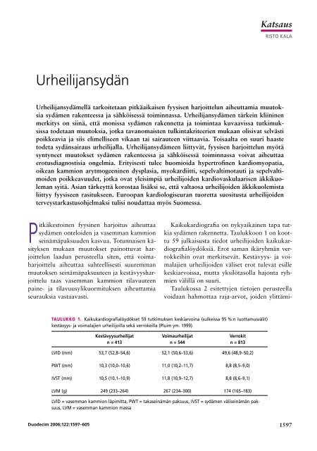 UrheilijansydÃ¤n - Terveyskirjasto