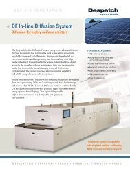 lIne DIFFuSIOn Furnace - Despatch Industries