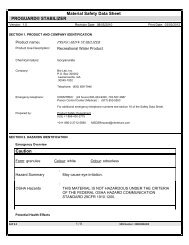 Material Safety Data Sheet PROGUARD® STABILIZER Caution