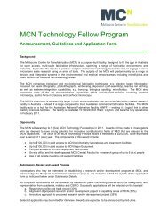 MCN Technology Fellow Program - Melbourne Centre for ...