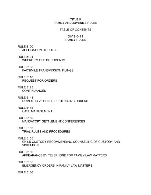 Family court rules deals