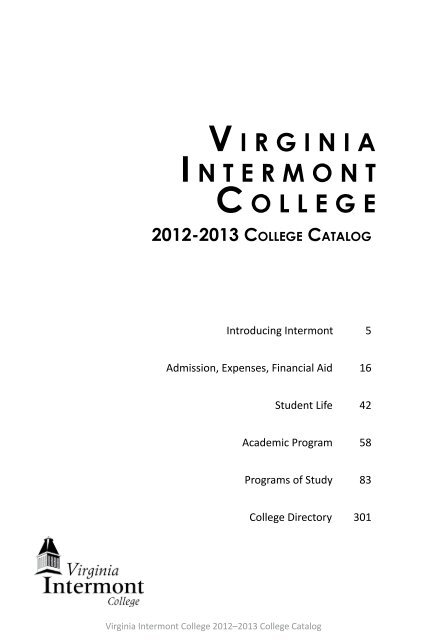 Catalog - Virginia Intermont College