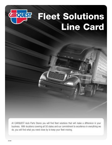 Fleet Solutions Line Card - CARQUEST Auto Parts