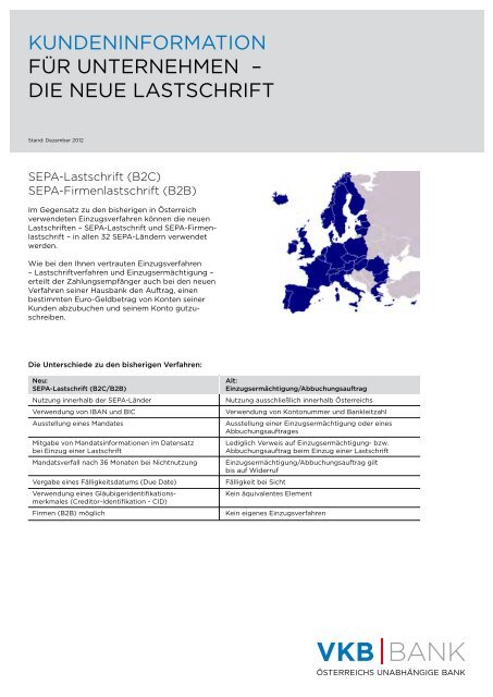 Die Neue Sepa Lastschrift Pdf Vkb Bank