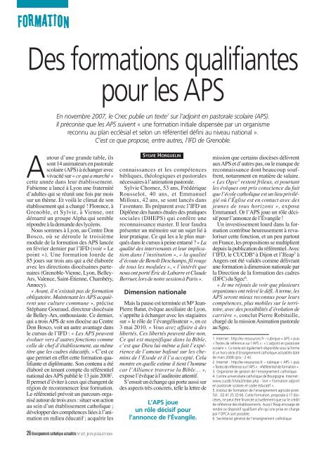 Document PDF - ECA - Enseignement catholique actualites