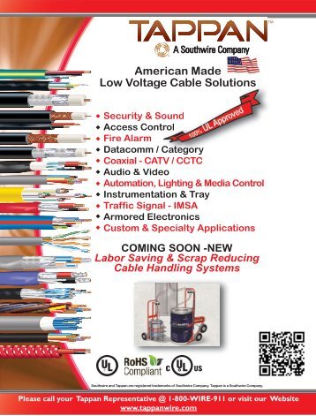 American Made Low Voltage Cable Solutions utions - tappan wire ...