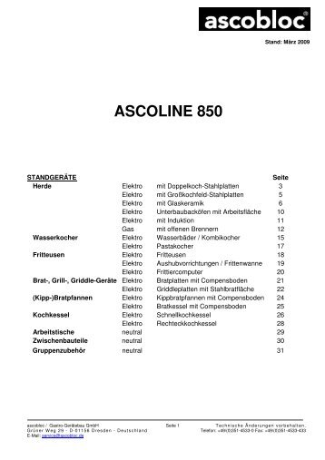 ASCOLINE 850