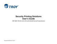 Security Printing Solutions User's Guide (50 ... - Troy Group, Inc.