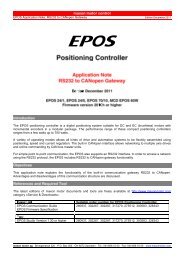 EPOS Application Note - Maxon Motor