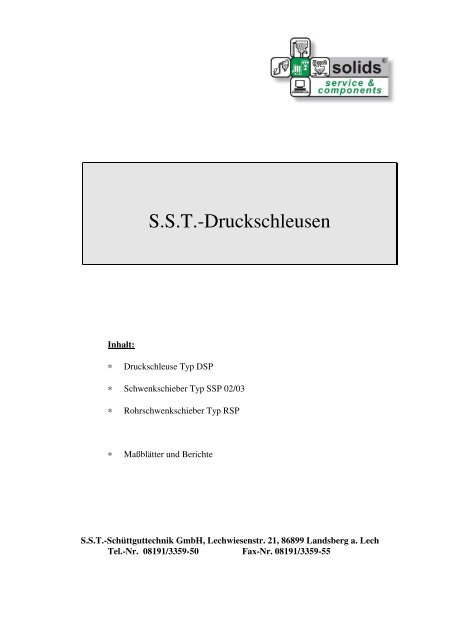 S.S.T.-Druckschleusen - Plastverarbeiter