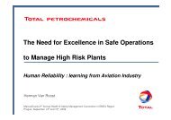 The Need for Excellence in Safe Operations to ... - ASM Consortium