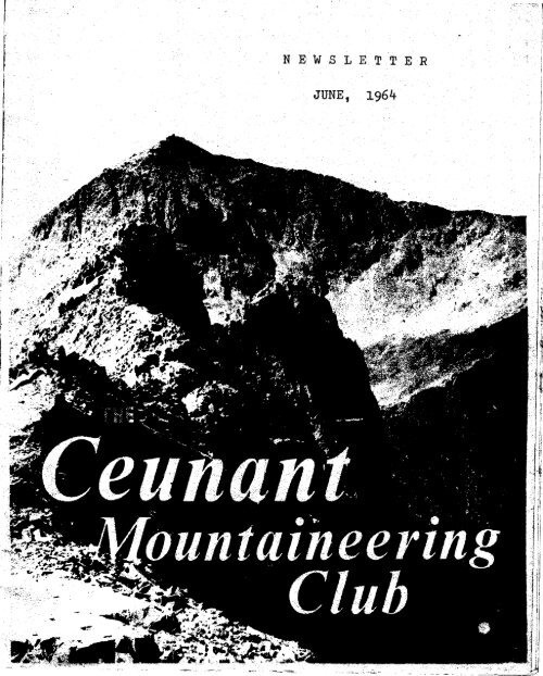 June 1964 - Ceunant Mountaineering Club