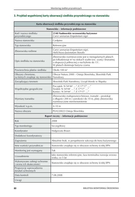 Monitoring siedlisk przyrodniczych - Bio Study | Pracownia BadaÅ ...