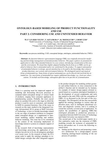 ontology-based modeling of product functionality ... - Osaka University