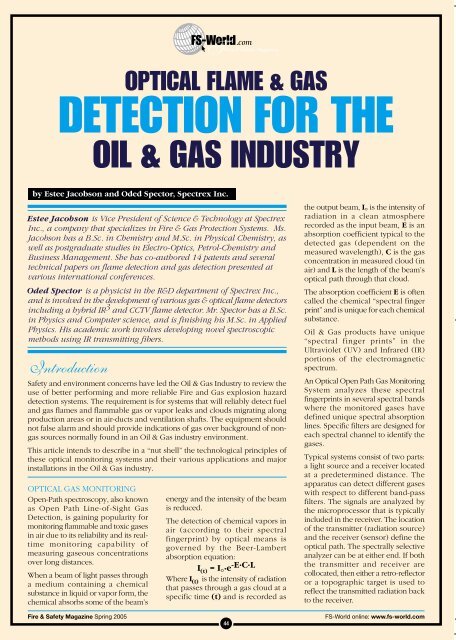 DETECTION FOR THE - Spectrex Inc.