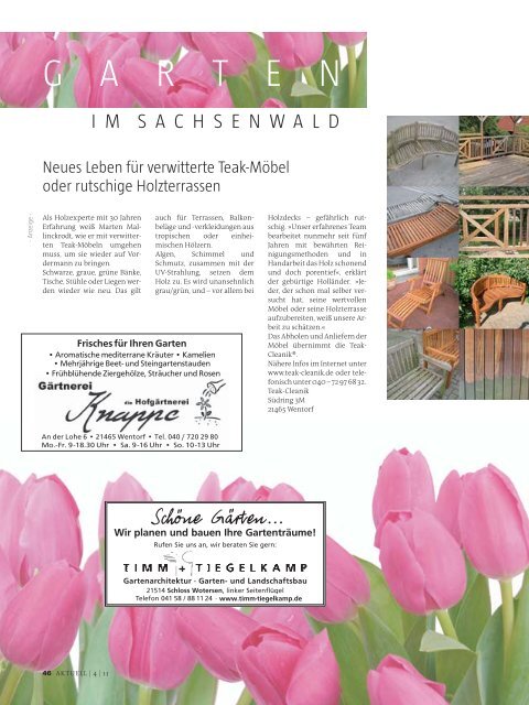 Das Magazin für den Sachsenwald aktuell - Geesthachter Anzeiger