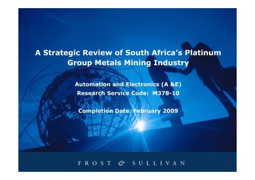 A Strategic Review of South Africa's Platinum Group Metals Mining ...