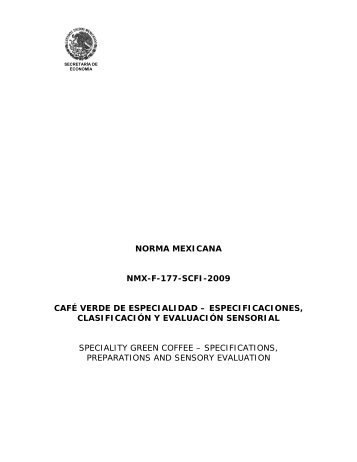 NMX-F-177-SCFI-2009. - amecafé