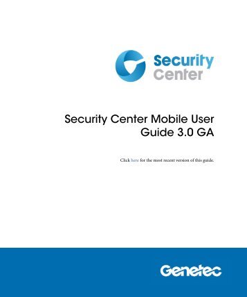 Security Center Mobile User Guide 3.0 GA - Genetec