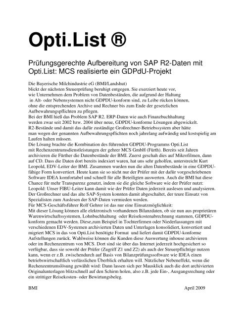 Opti.List ® - gehrer