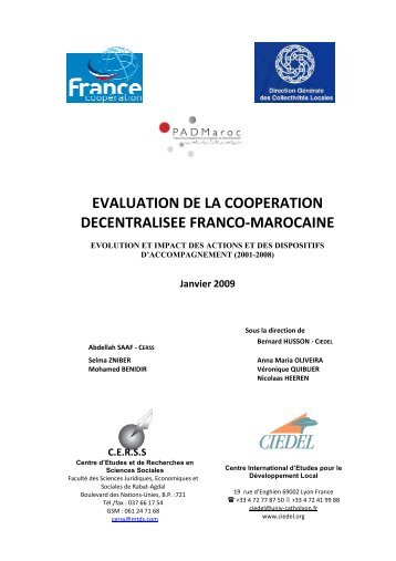 La coopÃ©ration dÃ©centralisÃ©e franco-marocaine - Organisation for ...