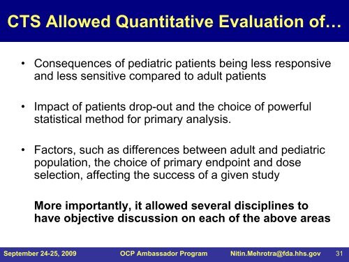 Role of Quantitative Clinical Pharmacology in Guiding Drug