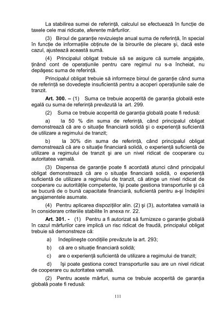 Regulamentul de aplicare a codului vamal al Romaniei ... - untrr